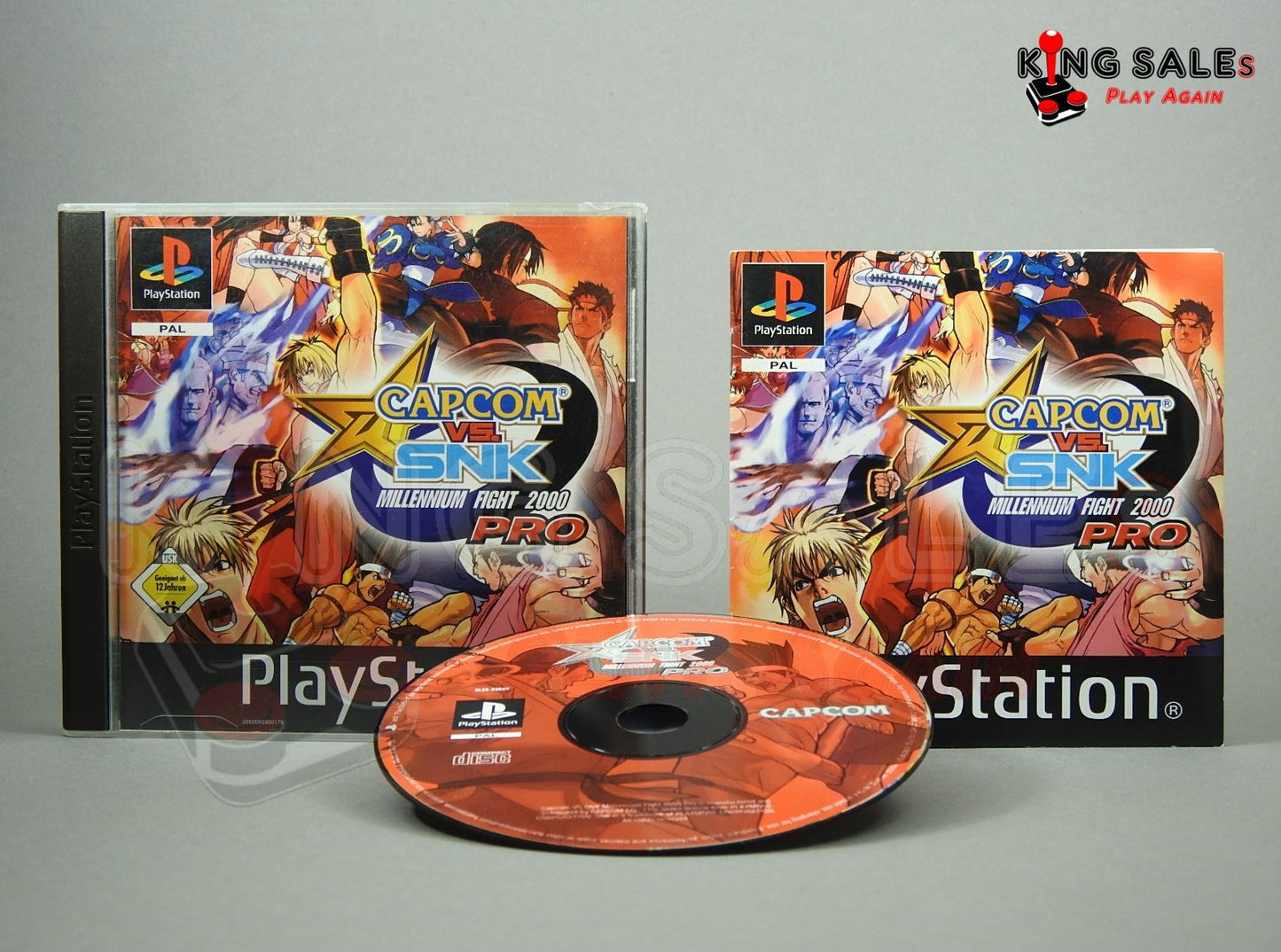 PlayStation Viedospiel Capcom vs SNK Pro Hülle mit Anleitung und Disc