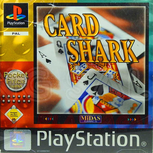 PlayStation Videospiel Card Shark Hülle mit Anleitung und Disc