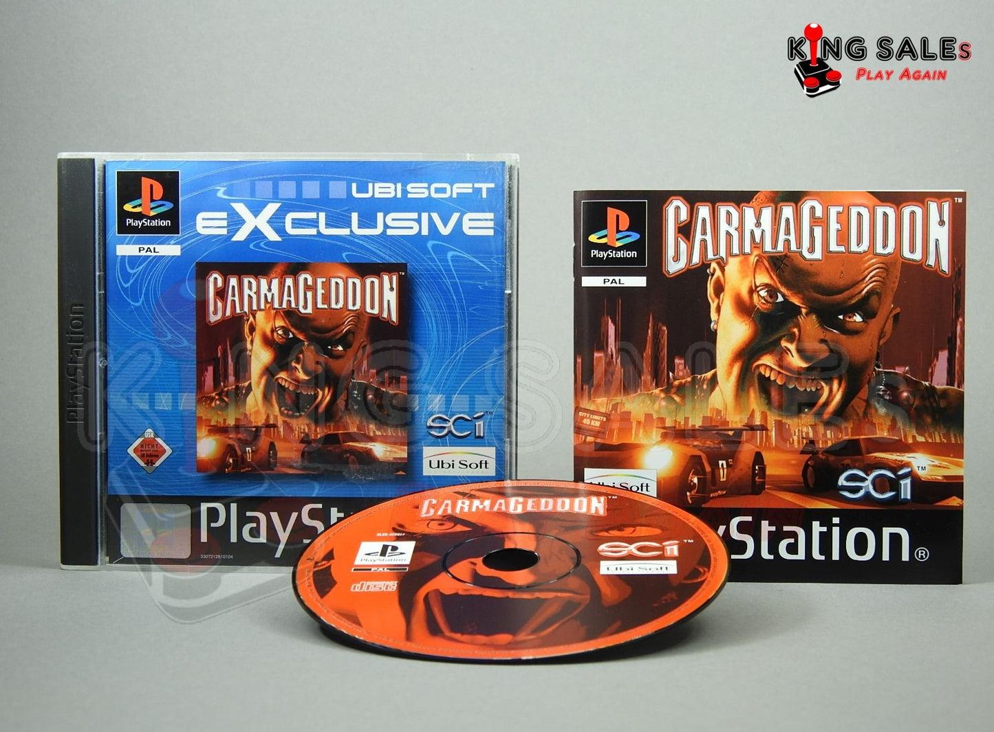 PlayStation Videospiel Carmageddon Hülle mit Anleitung und Disc