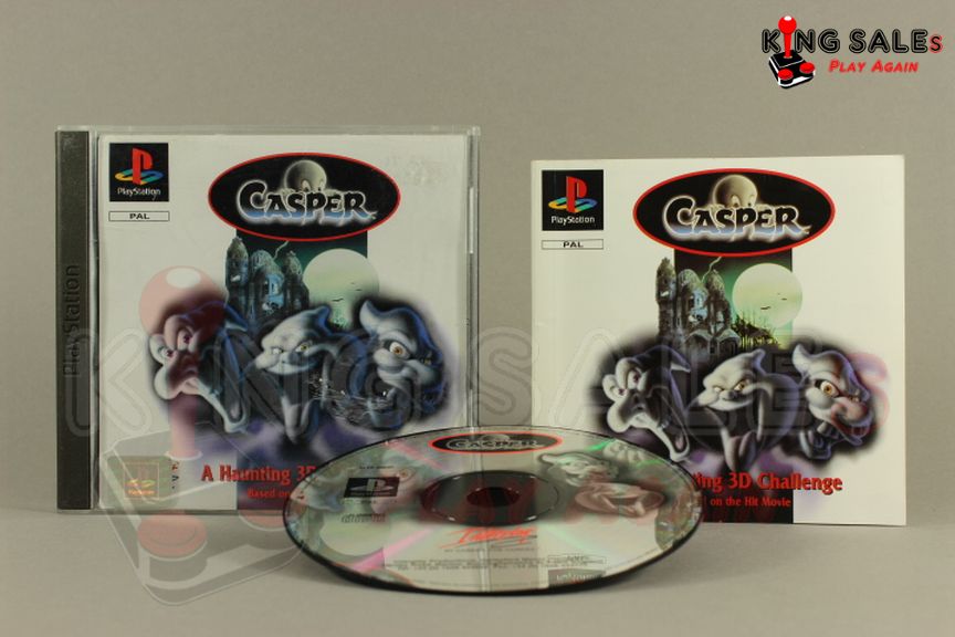 PlayStation Videospiel Casper A Haunting 3D Challenge Hülle mit Anleitung und Disc