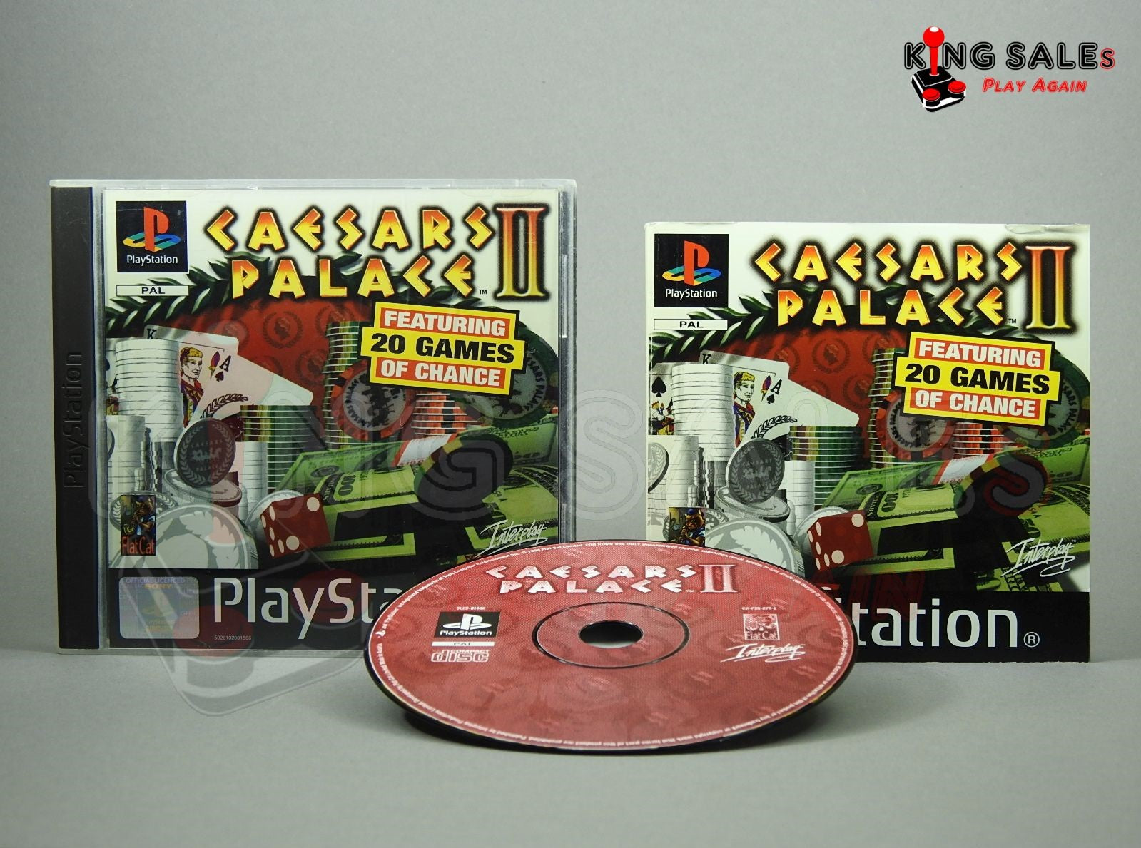 PlayStation Videospiel Ceasars Palace II Hülle ohne Anleitung und Disc