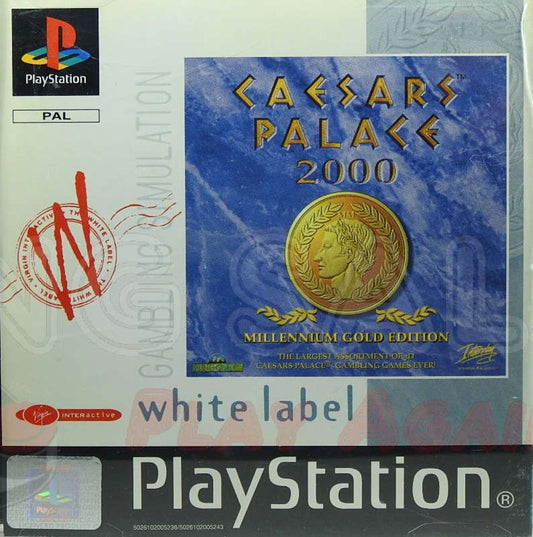 PlayStation Videospiel Ceasars Palace 2000 Hülle mit Anleitung und Disc