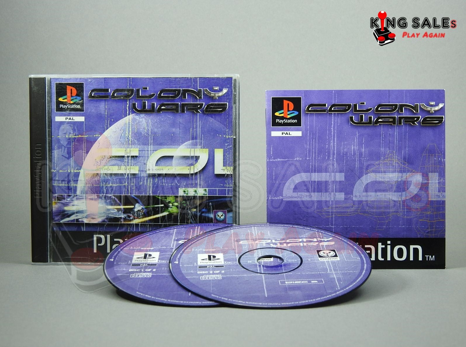 PlayStation Videospiel Colony Wars Hülle mit Anleitung und Disc