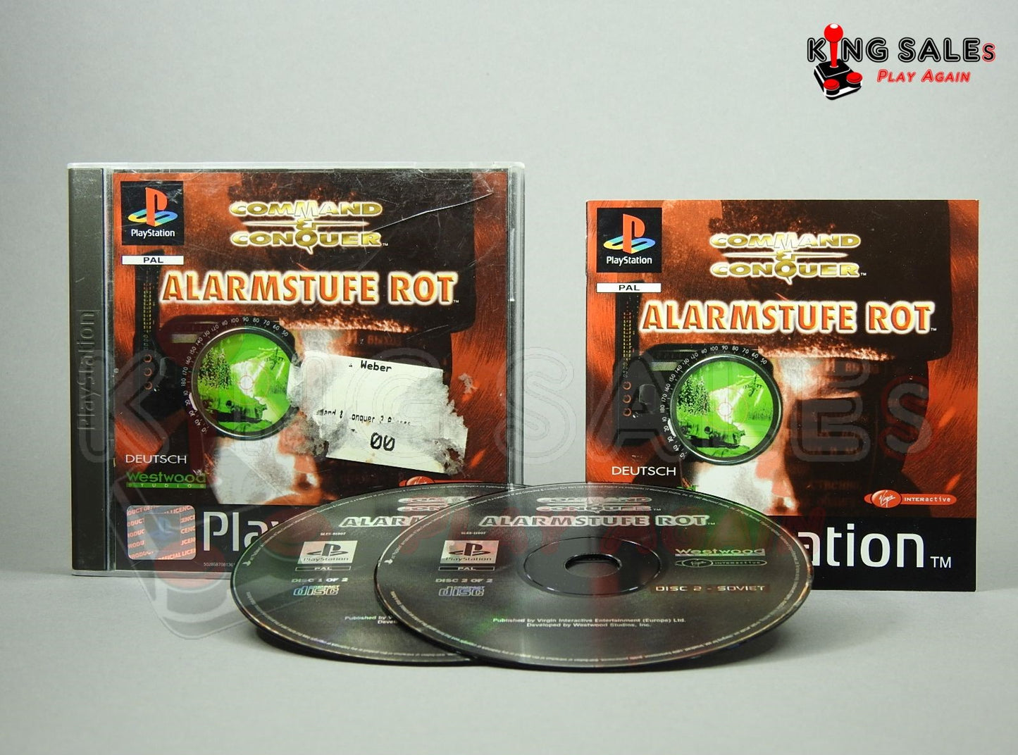 PlayStation Videospiel Command & Conquer Alarmstufe Rot Hülle mit Anleitung und Disc