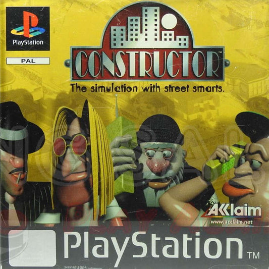 PlayStation Videospiel Constructor Hülle mit Anleitung und Disc