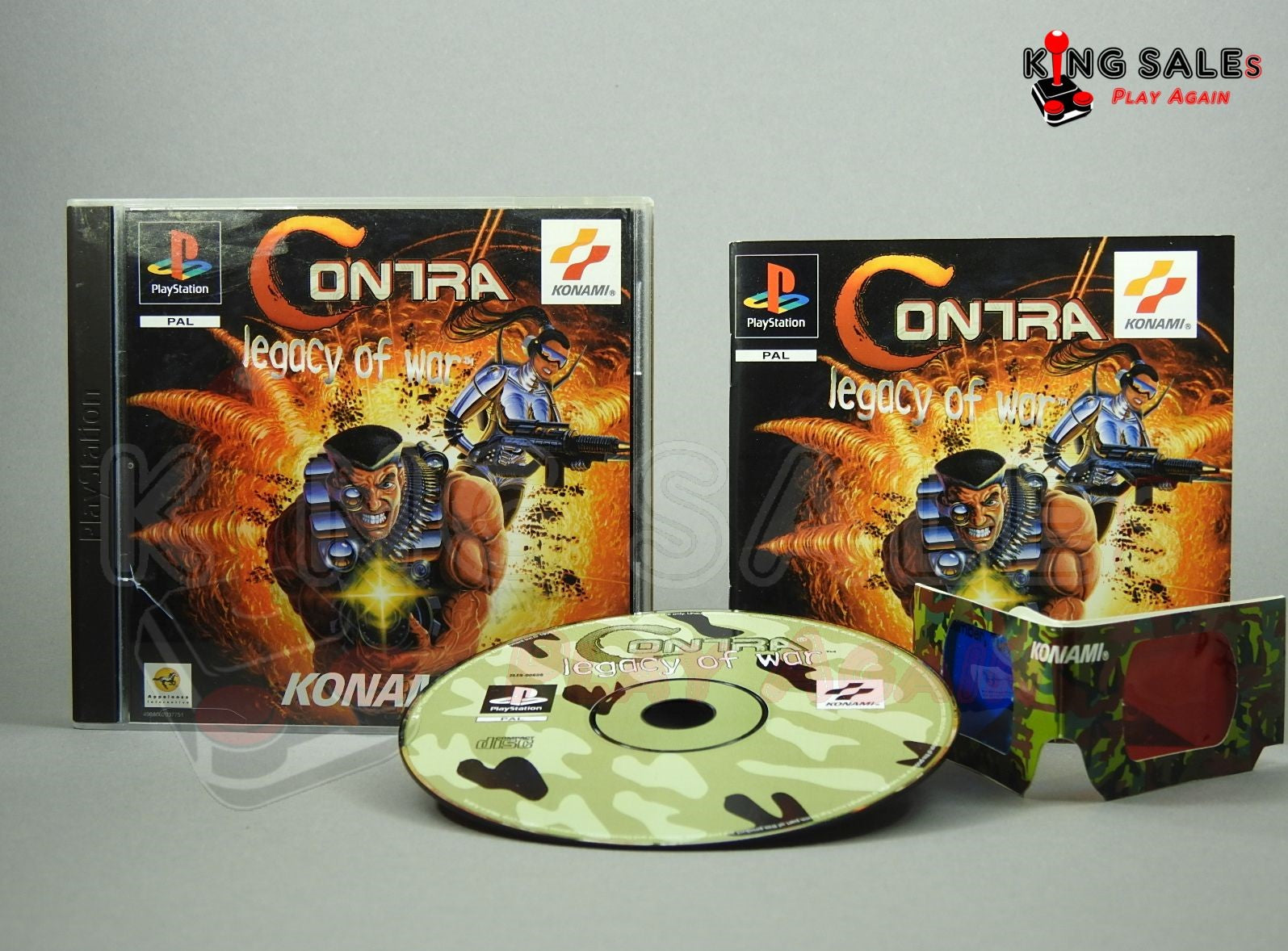 PlayStation Videospiel Contra: Legacy of War Hülle mit Anleitung und Disc und 3D Brille