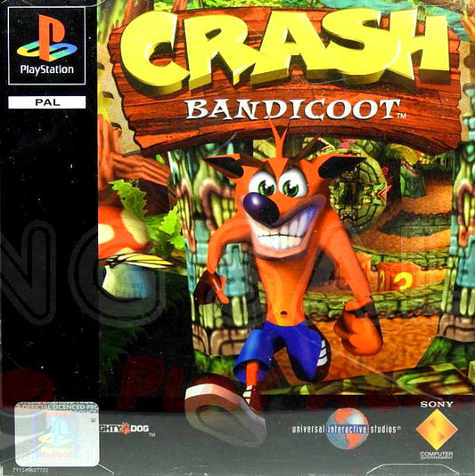 PlayStation Videospiel Crash Bandicoot Hülle mit Anleitung und Disc