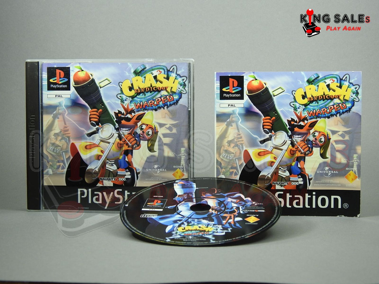 PlayStation Videospiel Crash Bandicoot 3 Warped Hülle mit Anleitung und Disc deutsch