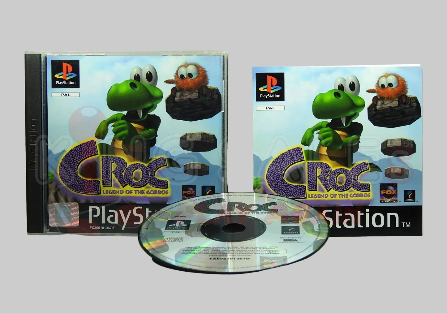 PlayStation 1 Videospiel Croc: Legend of the Gobbos Hülle mit Anleitung und Disc
