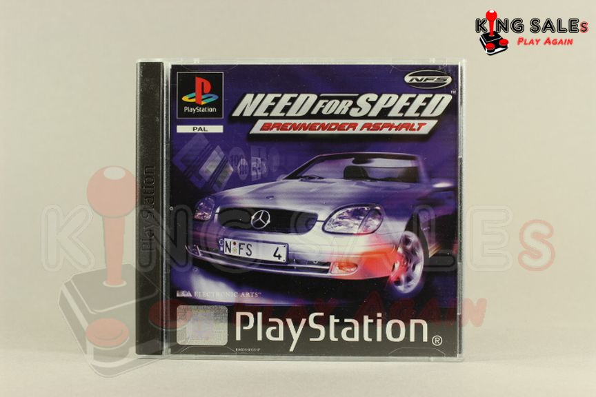 PlayStation Videospiel Need for Speed Brennender Asphalt Cover von vorne