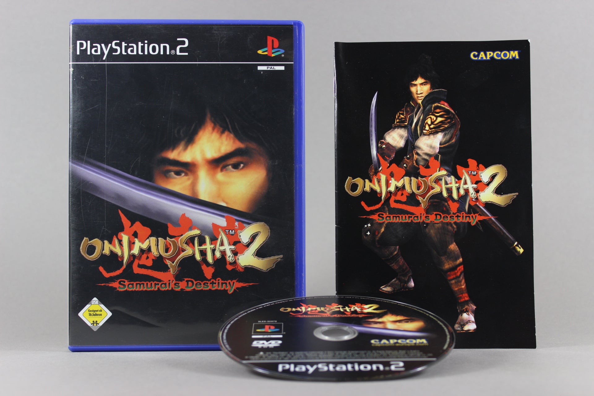 PlayStation 2 Videospiel Onimusha 2 Samurais Destiny Hülle mit Anleitung und Disc