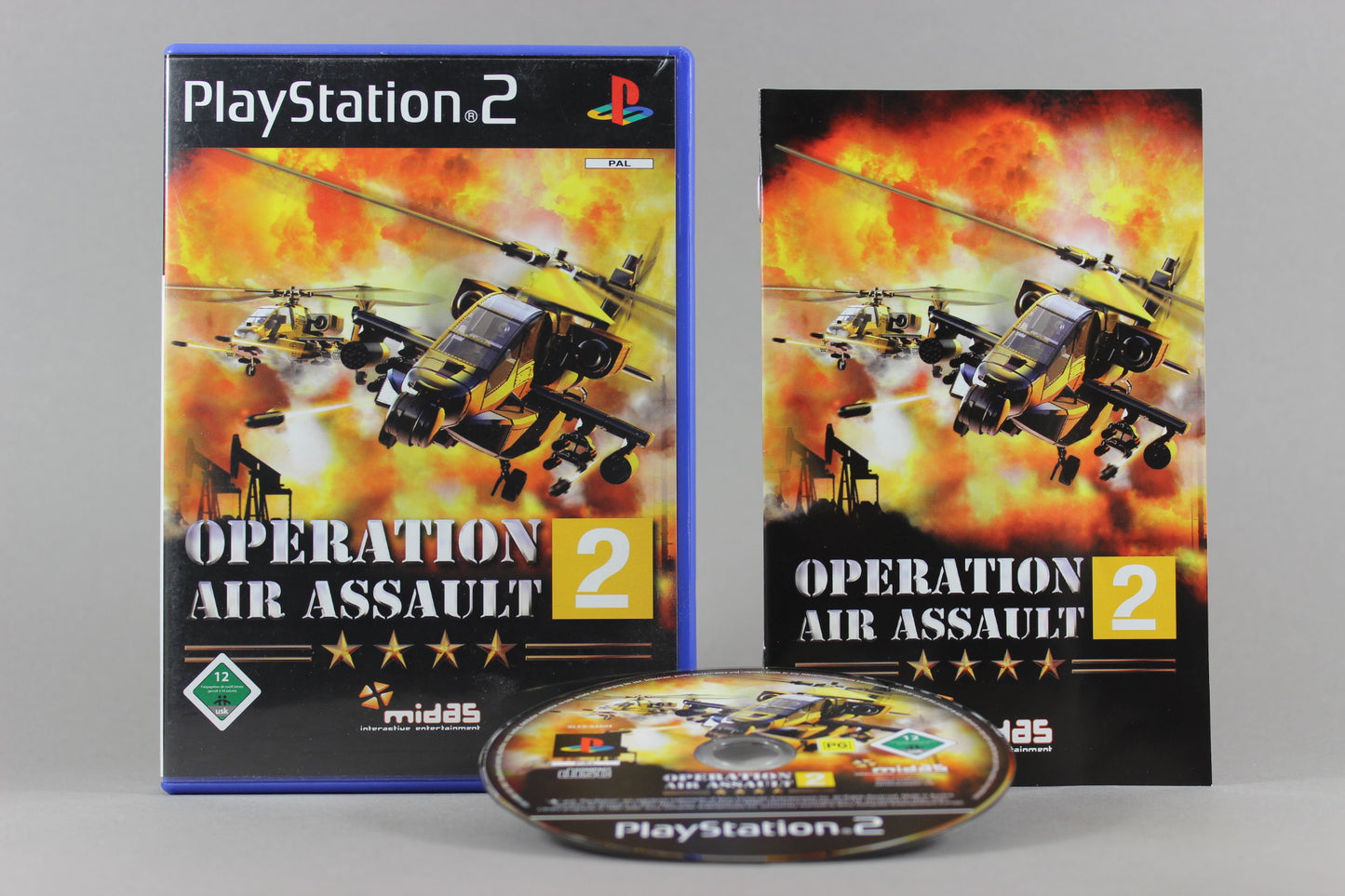 PlayStation 2 Videospiel Operation Air Assault 2 Hülle mit Anleitung und Disc