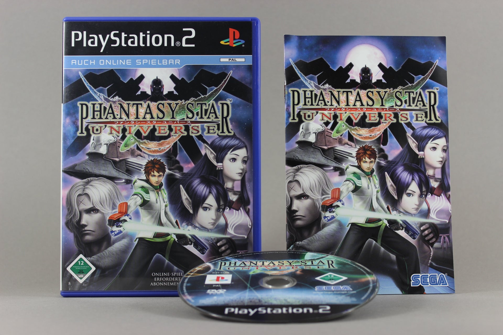 PlayStation 2 Videospiel Phantasystar Universe Hülle mit Anleitung und Disc
