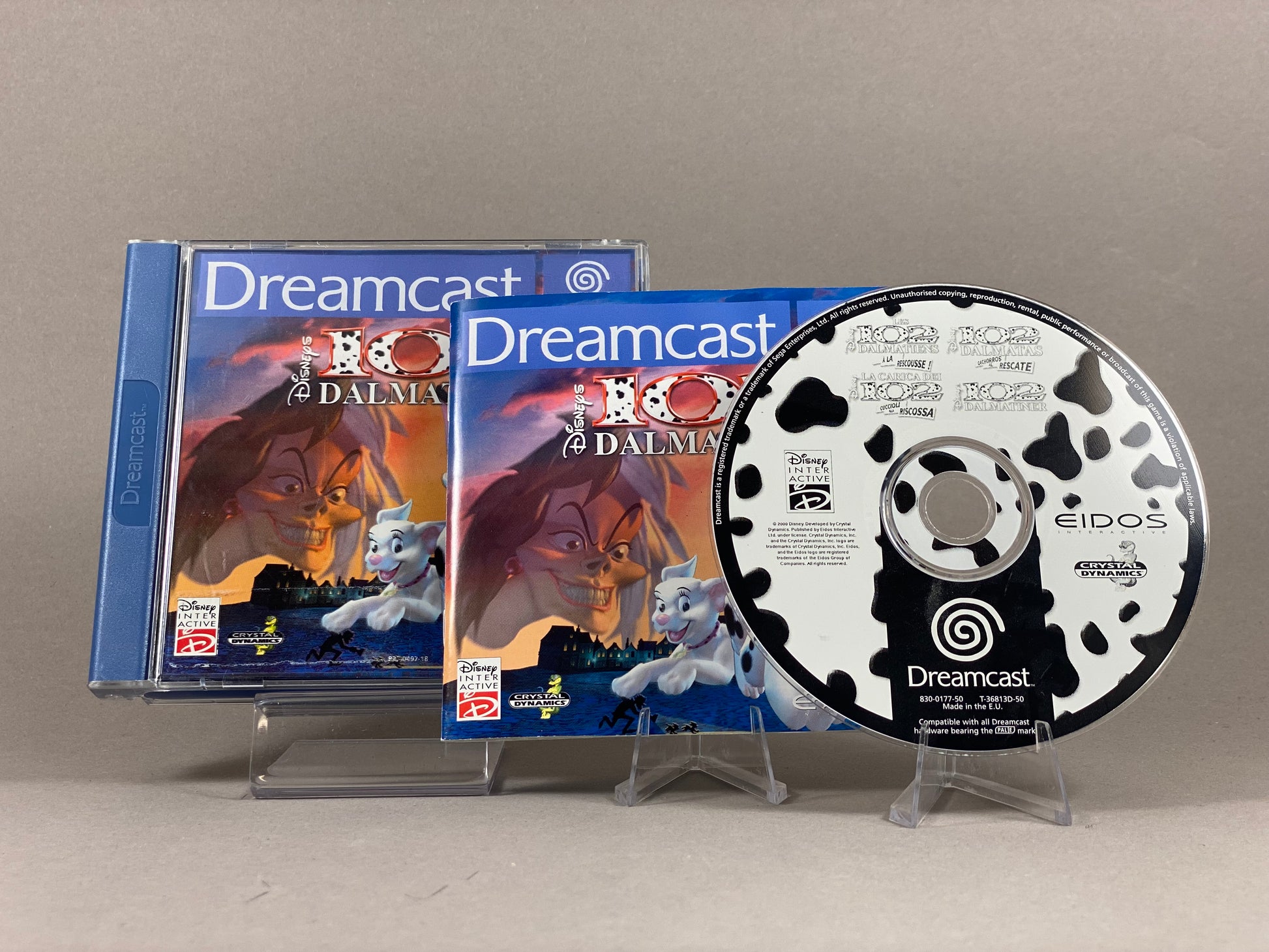 Sega Dreamcast Videospiel Disneys 101 Dalmatiner Hülle mit Anleitung und Disc
