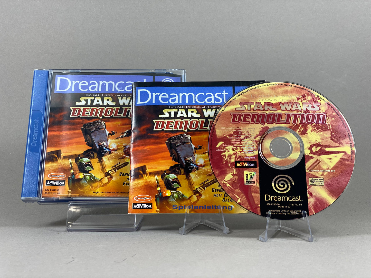 Sega Dreamcast Videospiel Star Wars Demolition Hülle mit Anleitung und Disc