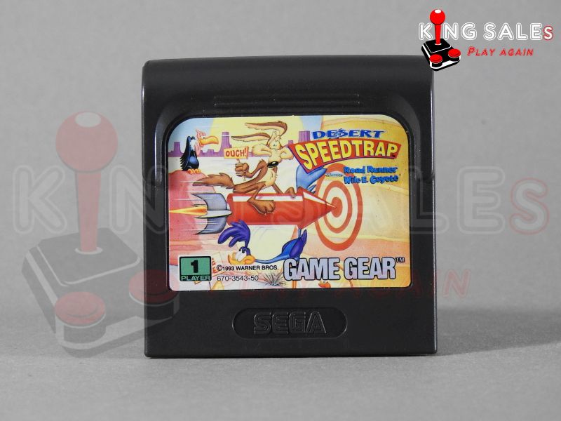 Sega Game Gear Videospiel Desert Speedtrap Modul von vorne