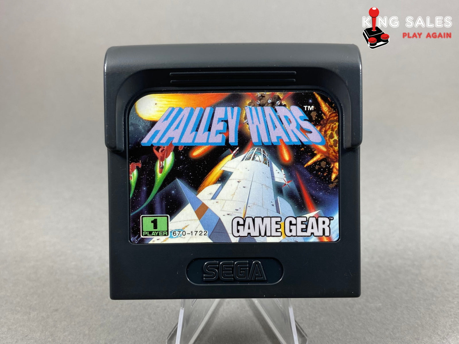 Sega Game Gear Videospiel Halley Wars Modul von vorne