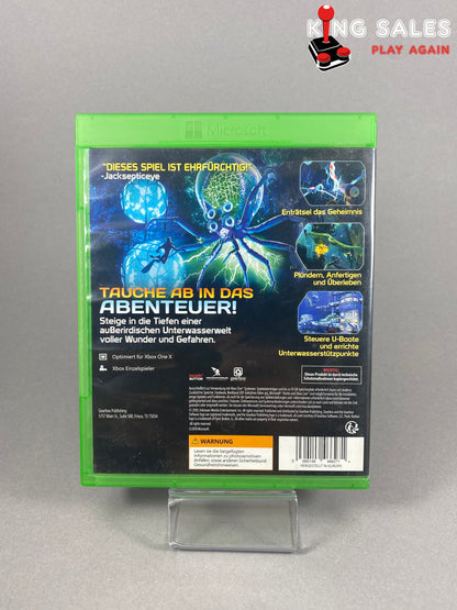 Xbox One Videospiel Subnautica Cover von hinten