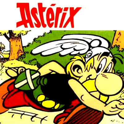 Super Nintendo Videospiel Asterix Modul von vorne