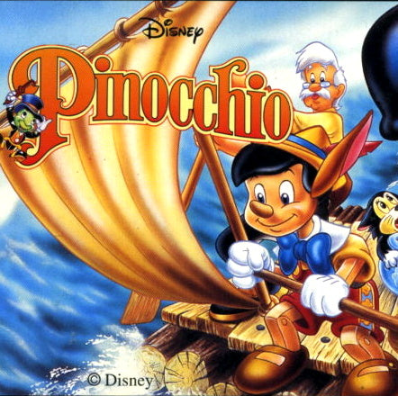 Super Nintendo Videospiel Disneys Pinocchio Modul von vorne