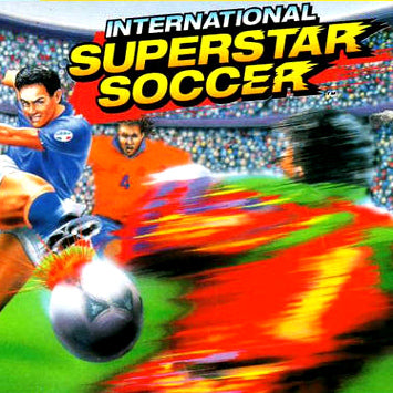 Super Nintendo Videospiel International Superstar Soccer Modul von vorne