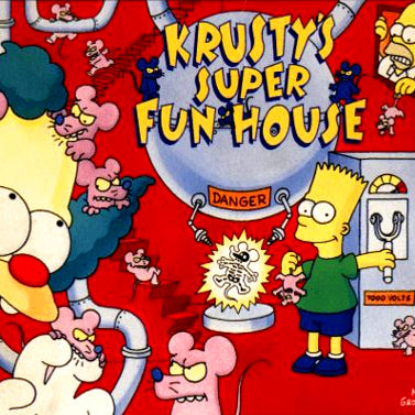 Super Nintendo Videospiel Krustys Super Fun House Modul von vorne