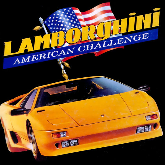 Super Nintendo Videospiel American Lamborghini Challenge Modul von vorne