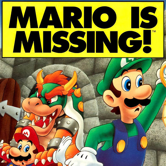 Super Nintendo Videospiel Mario is Missing Modul von vorne