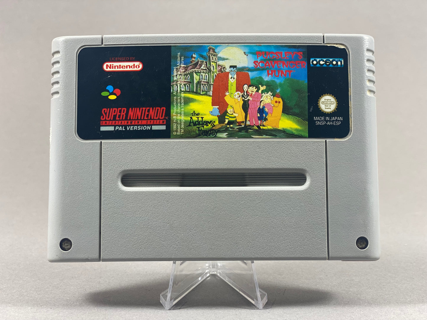 Super Nintendo Videospiel Pugsleys Scavenger Hunt Modul von vorne