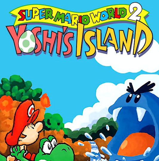 Super Nintendo Videospiel Super Mario World 2: Yoshis Island Modul von vorne