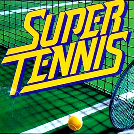 Super Nintendo Videospiel Super Tennis Modul von vorne