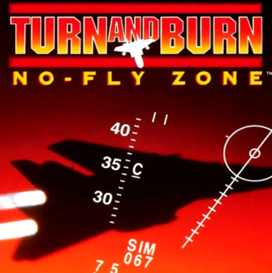 Super Nintendo Videospiel Turn and Burn No Fly Zone Modul von vorne