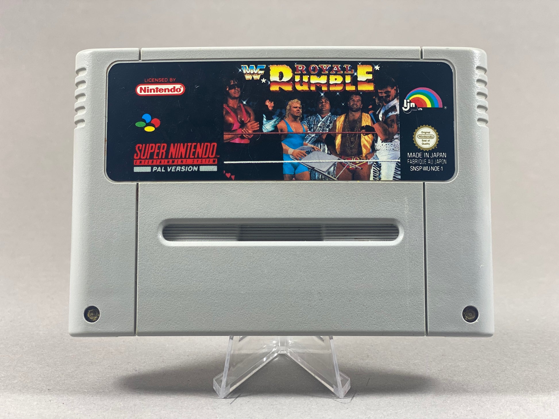 Super Nintendo Videospiel WWF Royal Rumble Modul von vorne