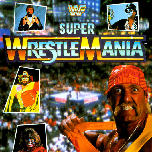 Super Nintendo Videospiel WWF Super WrestleMania Modul von vorne