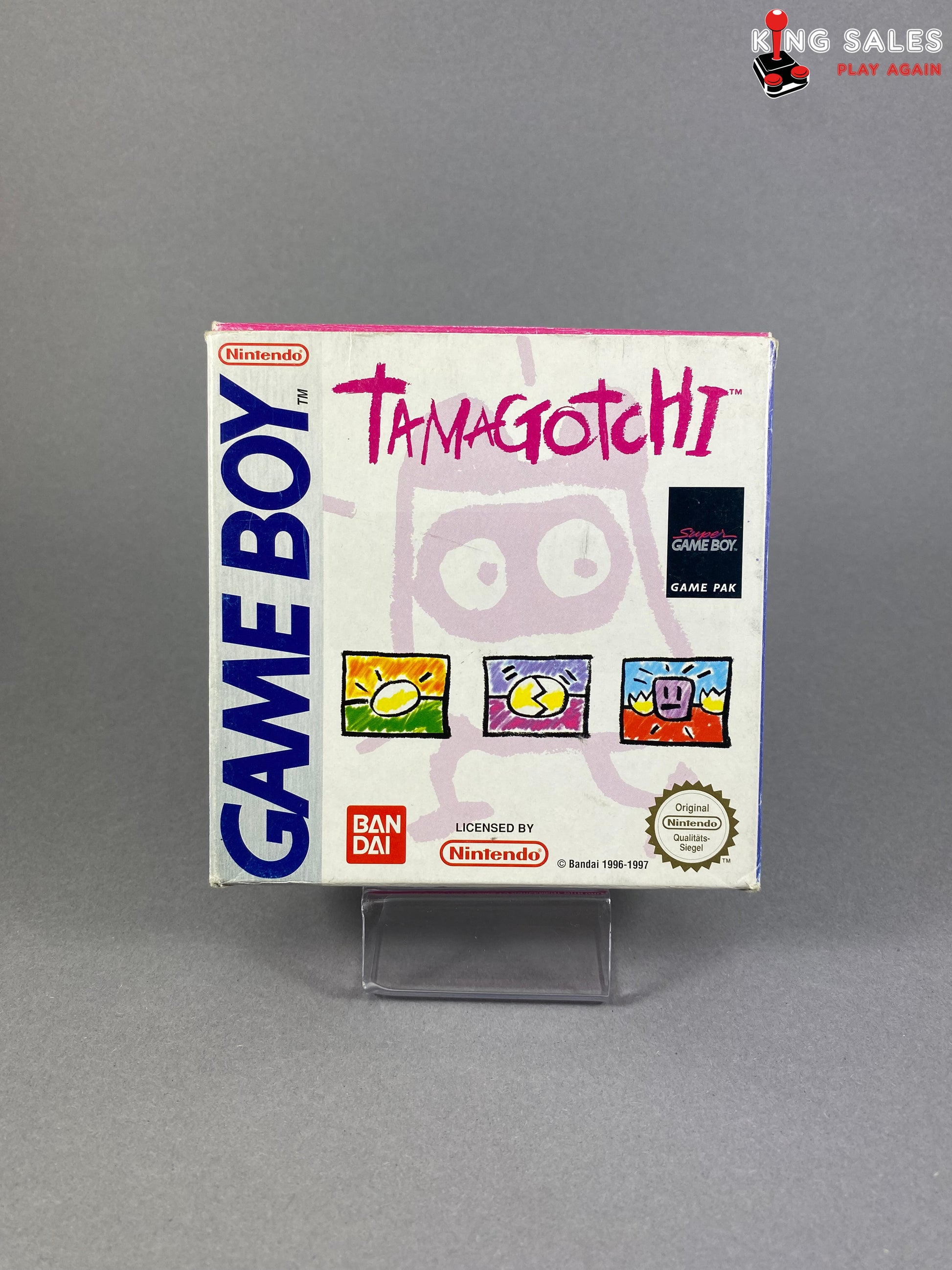 Game Boy Videospiel Tamagotchi on OVP von vorne