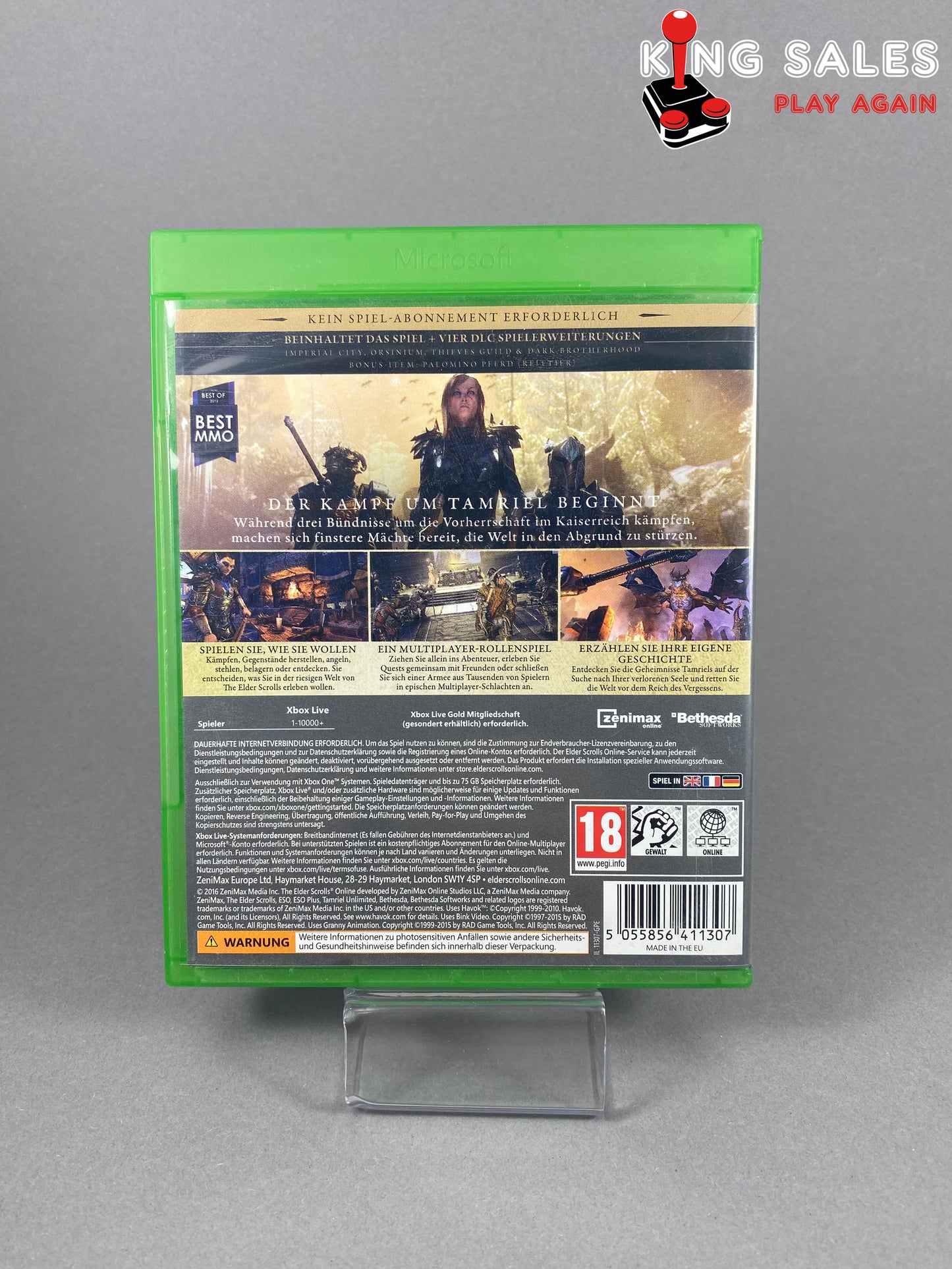 Xbox One Videospiel The Elder Scrolls Online Gold Edition Cover von hinten