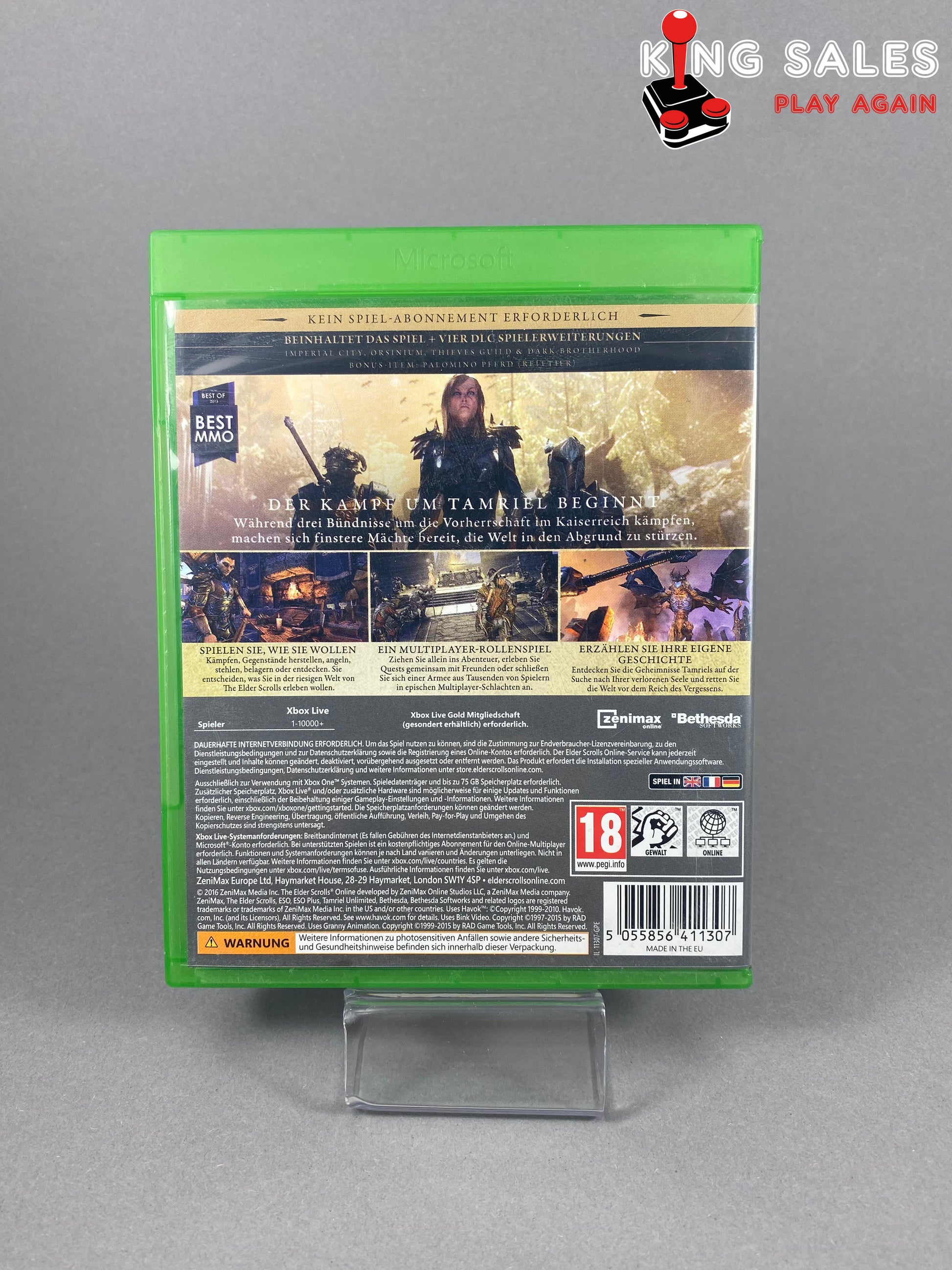 Xbox One Videospiel The Elder Scrolls Online Gold Edition Cover von hinten