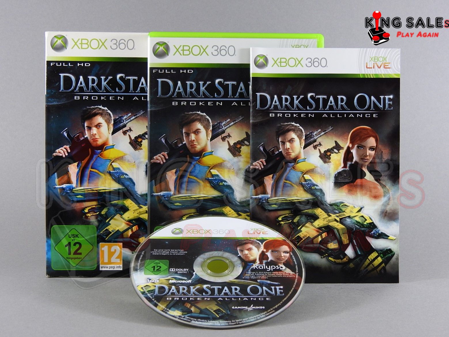 Xbox 360 Videospiel Dark Star One Broken Alliance Hülle mit Anleitung und Disc