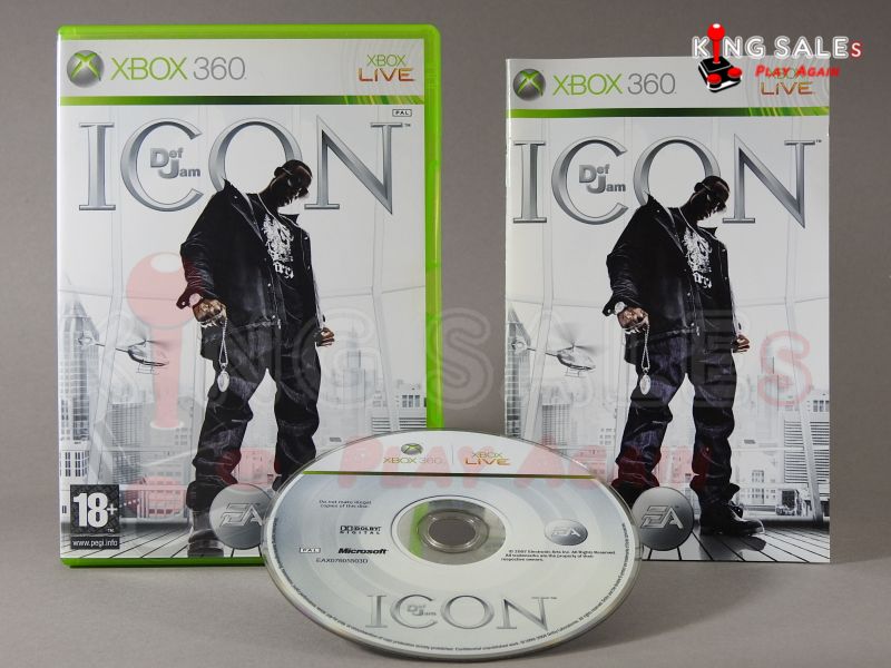 Xbox 360 Videospiel Def Jam Icon Hülle mit Anleitung und Disc
