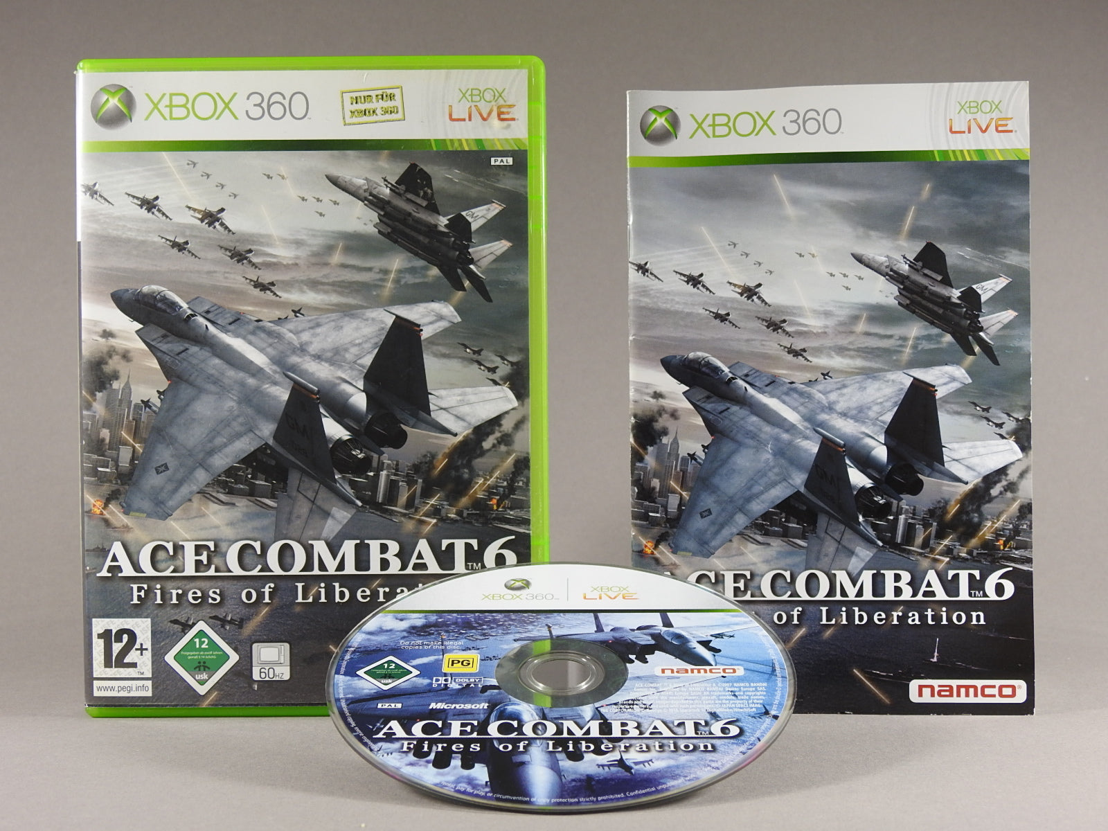 Xbox 360 Videospiel Ace Combat 6 Hülle mit Anleitung und Disc