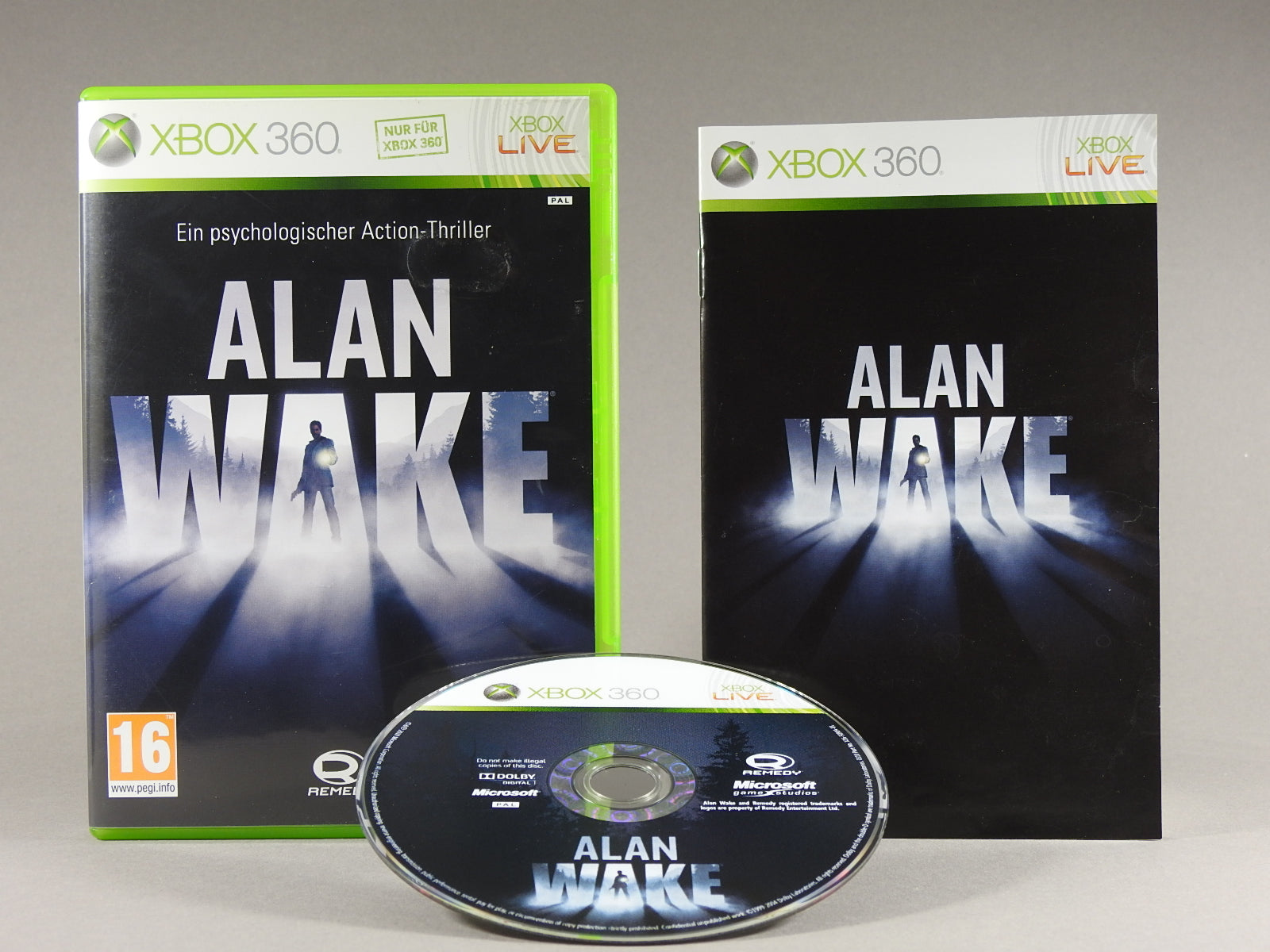 Xbox 360 Videospiel Alan Wake Hülle mit Anleitung und Disc