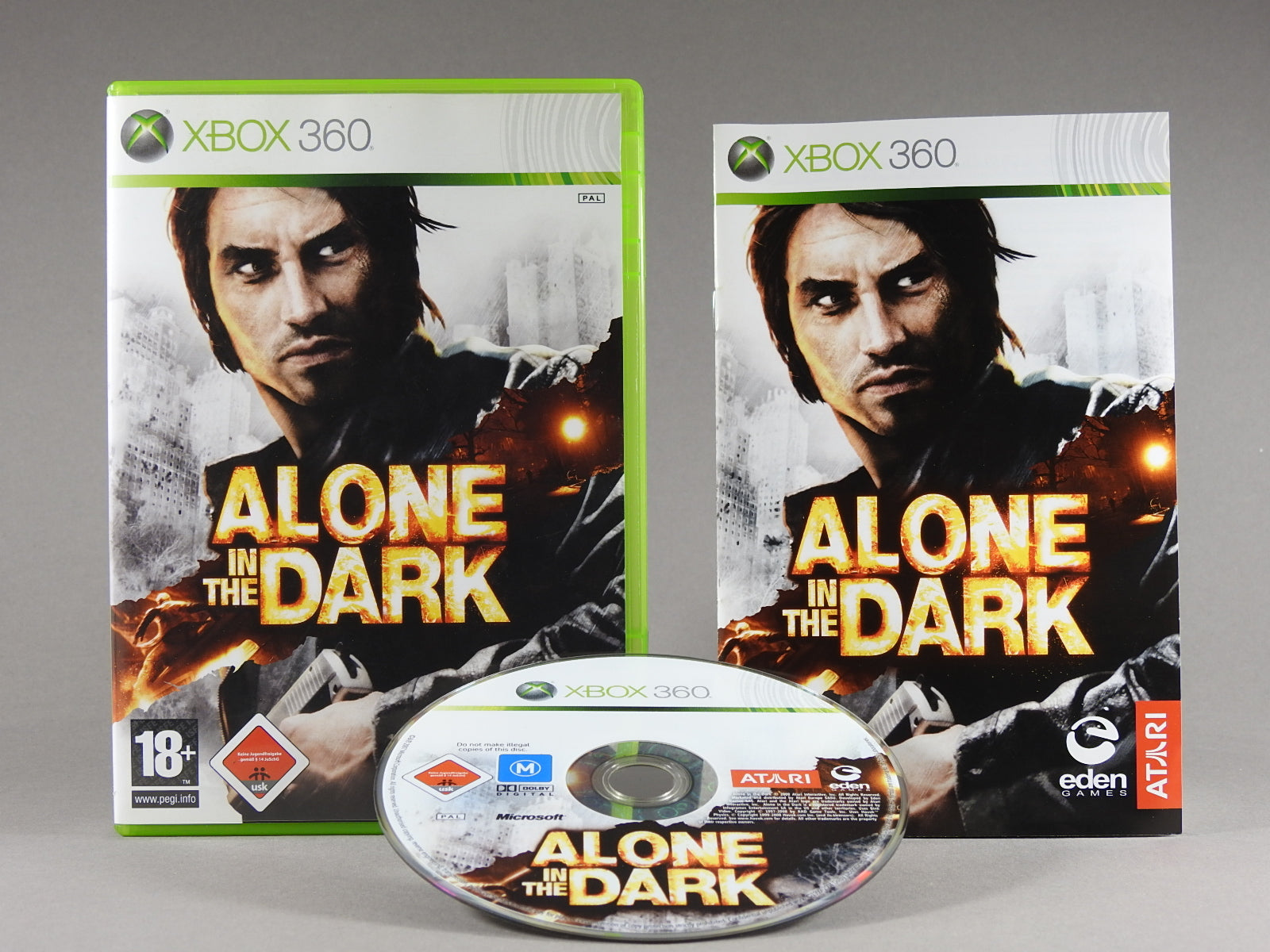 Xbox 360 Videospiel Alone in the Dark Hülle mit Anleitung und Disc