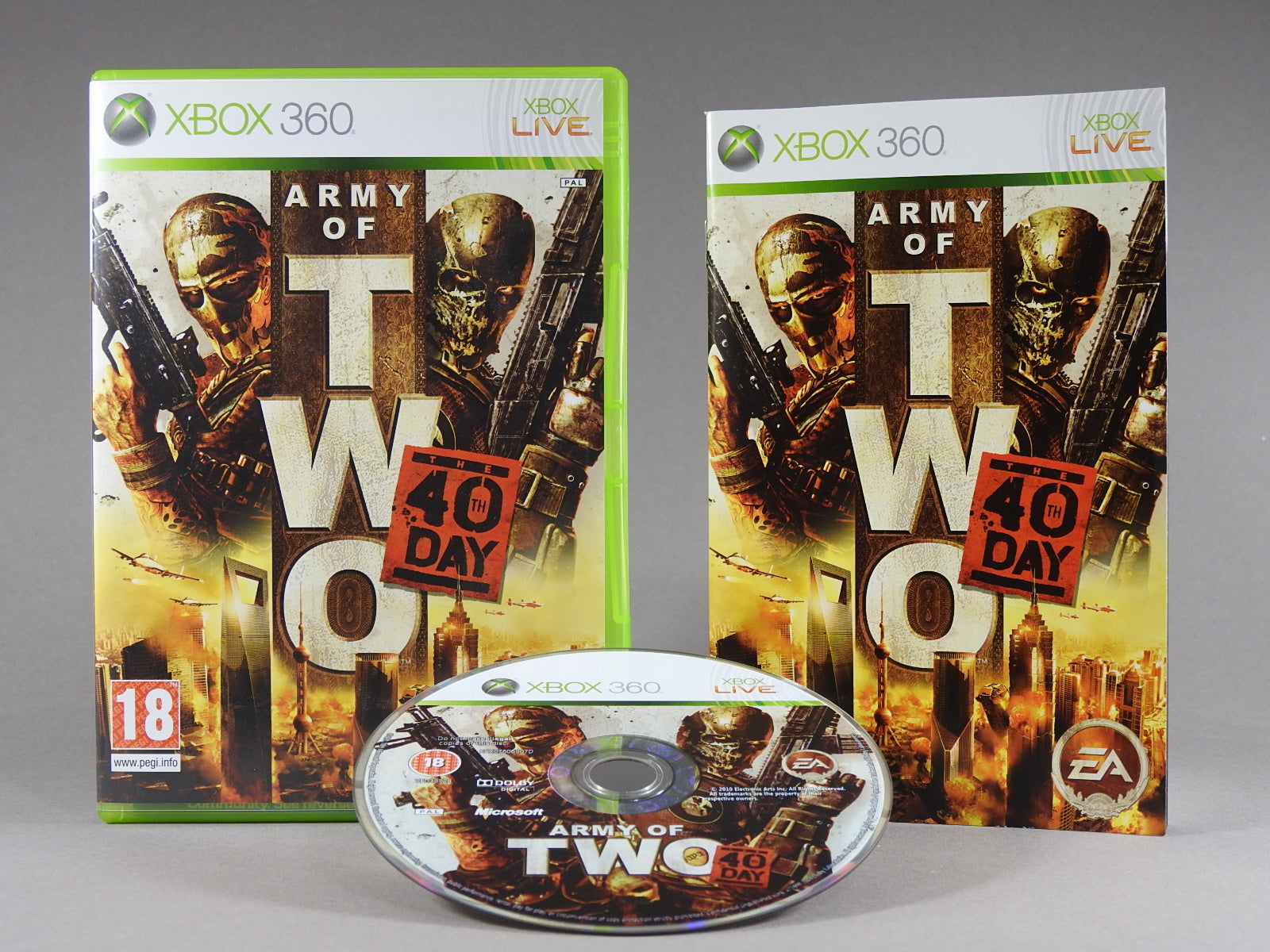 Xbox 360 Videospiel Army of Two 40th Day Hülle mit Anleitung und Disc