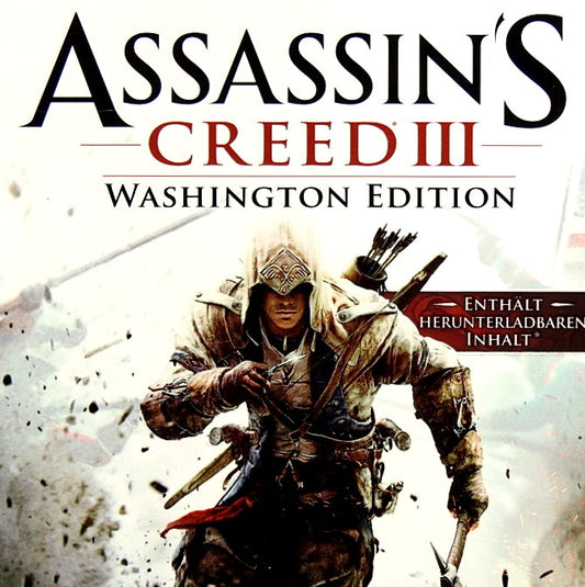 Xbox 360 Videospiel Assassins Creed 3Washington Edition Hülle mit Anleitung und Disc