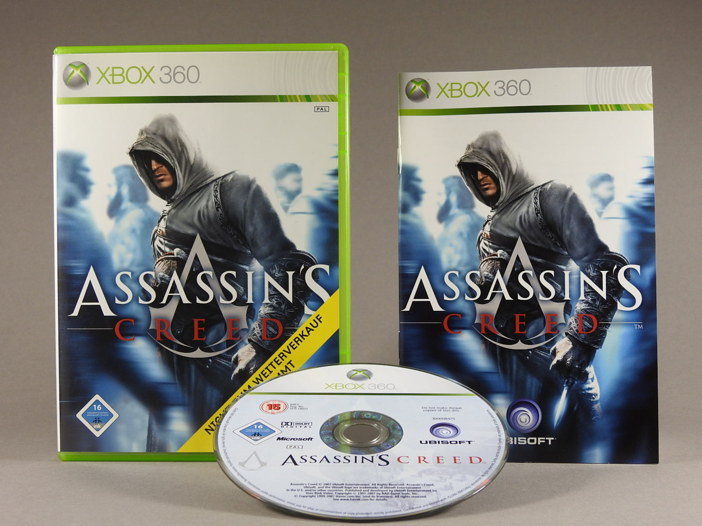 Xbox 360 Videospiel Assassins Creed Hülle mit Anleitung und Disc