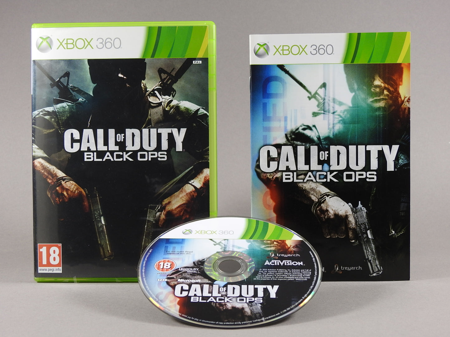 Xbox 360 Videospiel Call of Duty Black Ops Hülle mit Anleitung und Disc