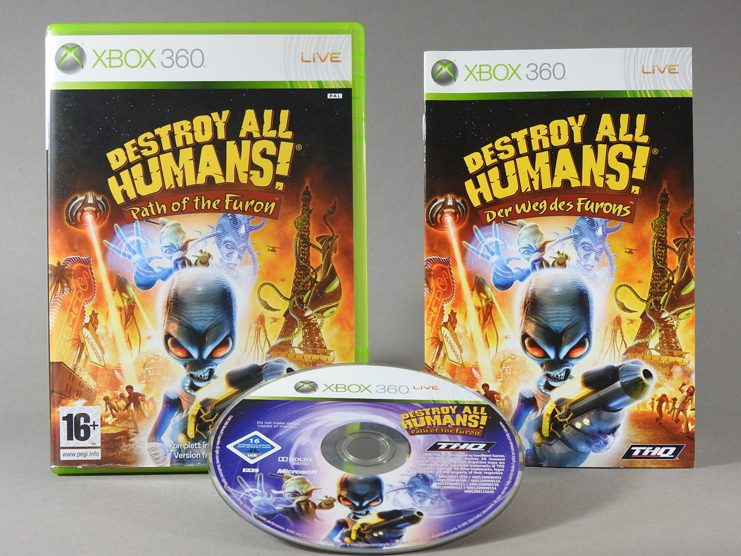 Xbox 360 Videospiel Destroy All Humand Path of the Furon Hülle mit Anleitung und Disc