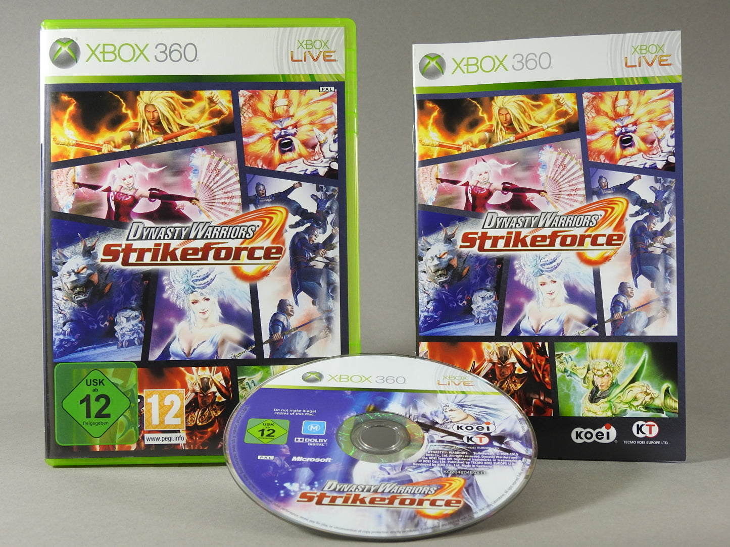 Xbox 360 Videospiel Dynasty Warroirs Strikeforce Hülle mit Anleitung und Disc