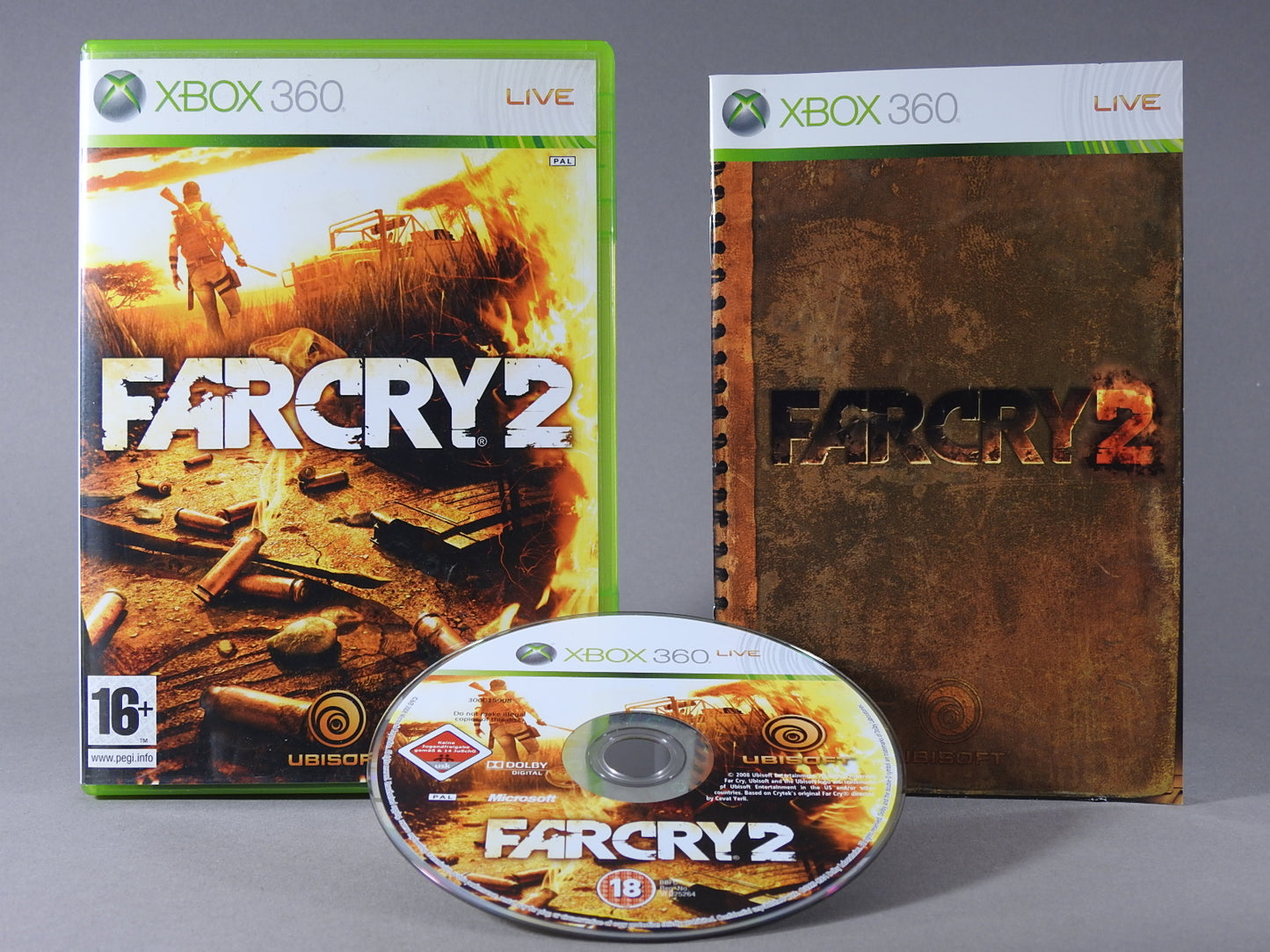 Xbox 360 Videospiel Far Cry 2 Hülle mit Anleitung und Disc