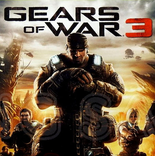 Xbox 360 Videospiel Gears of War 3 Hülle mit Anleitung und Disc